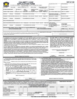 SLF002 Calamity Loan Application Form .